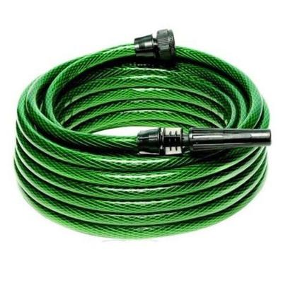 Kit Mangueira Trançada Verde 15m com Esguicho e Conexão para Uso Doméstico Famastil