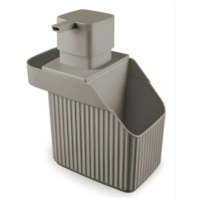 Porta Sabonete Líquido 400ML Plástico Cinza Escuro para Banheiro Usual Plastic Utilidades