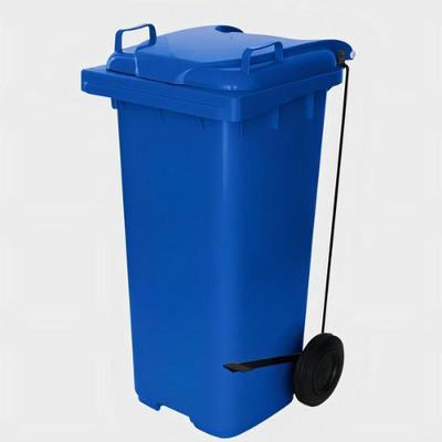 Contentor Plástico 120L com Pedal Lateral C120P para Lixo Doméstico