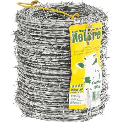 Arame Farpado Nelore 100m para Cercas Rolo para Fazendas Sítios e Chácaras Morlan