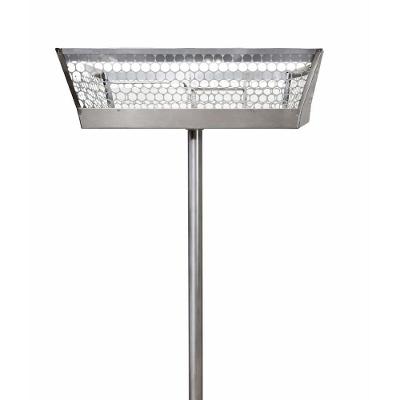 Lixeira Retangular com Pé LR120BS para Áreas Externas em Aço Inox 120cm Brassol