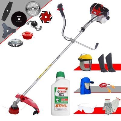 Roçadeira à Gasolina RT52L 52cc 2HP 2T Kit 8 em 1 com Lâminas Trimmer Escova Óleo EPI Toyama