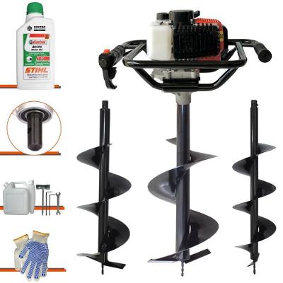 Perfurador de Solo a Gasolina VPS52 com 3 Brocas Laranja Stihl