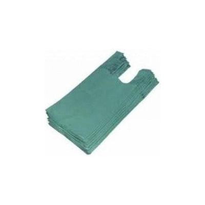 Sacola Plástica Reciclada 60x80cm 10kg Kit 220un com Alça Tipo Camiseta Verde
