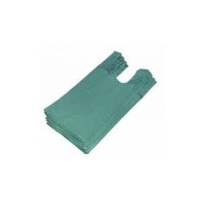 Sacola Plástica Reciclada Alça Camiseta 60x80 Pacote 5kg Verde Marca Verde