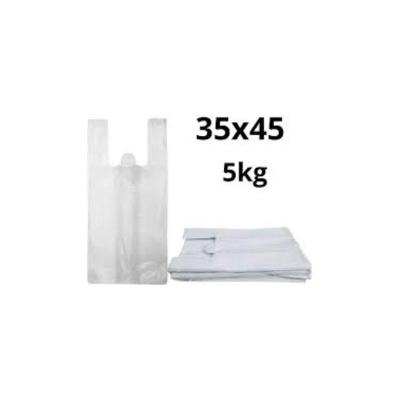 Sacola Plástica Reciclada 35x45cm Reforçada 5kg 650 Unidades Branco Higipack