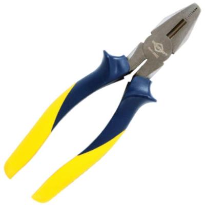 Alicate Universal 8 8002 para Corte Aperto e Torção de Fios com Cabo Pvc Azul e Amarelo Brasfort