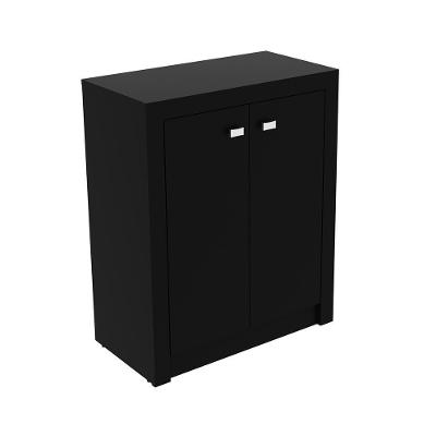 Balcão para Escritório Home Office ME4103 2 Portas MDP 60cm Preto Gran Belo
