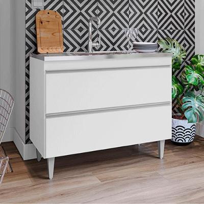 Balcão de Cozinha Wollo G96 2 Portas Mdf-mdp 81cm Branco Gran Belo