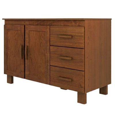 Balcão com Tampo 1291C 2 Portas Madeira Maciça 120cm Castanho Milani Movelaria