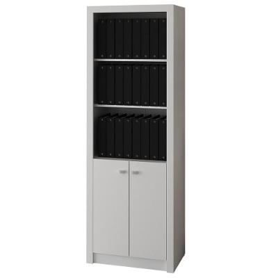 Armário Estante Alto ME4110 para Escritório MDP 2 Portas 2 Prateleiras Branco Gran Belo