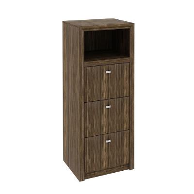 Armário Arquivo para Escritório ME4118 3 Gavetas MDP 52cm Nogal Marrom Gran Belo