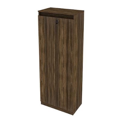 Armário Alto ME4151 com Chave 2 Portas 3 Prateleiras MDP 60cm Nogal Gran Belo