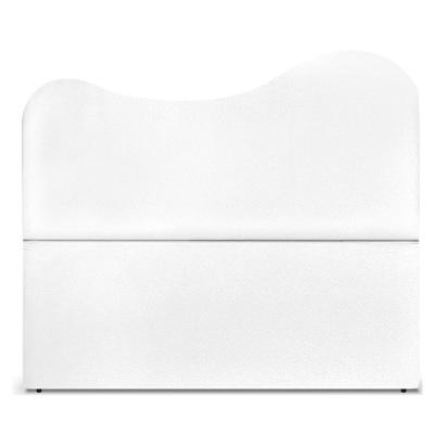 Cabeceira Casal Selena 140cm Fixação no Box Madeira Maciça Corino Branco Arte das Cabeceiras