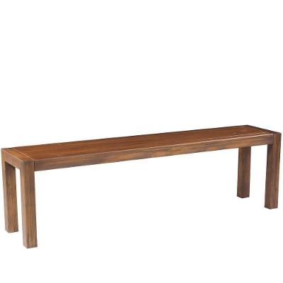 Banco Decorativo Dumai G54 220cm Madeira Maciça Walnut Escovado Marrom Gran Belo