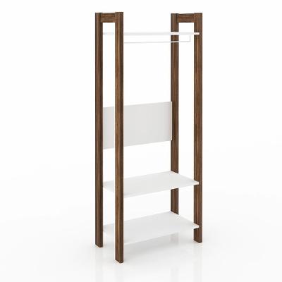 Armário Closet Aberto Az1029 1 Prateleira 65cm Branco Nogal Gran Belo