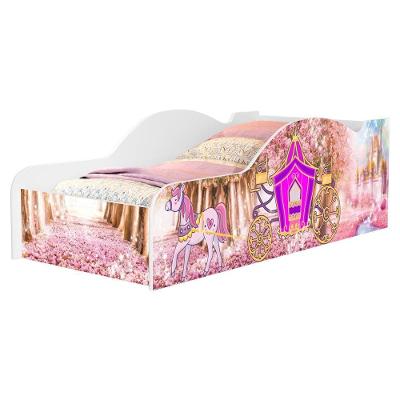 Cama Infantil Personagens 1154 Carruagem Mdf Rosa Milani Movelaria