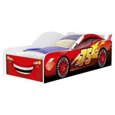 Cama Infantil Carros 4042 Montessoriana Mdf Vermelho Milani Movelaria