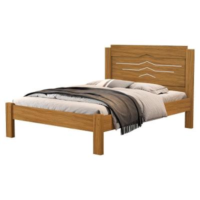 Cama de Casal Sofia 195x144cm em Mdf Nature Off White Milani Movelaria