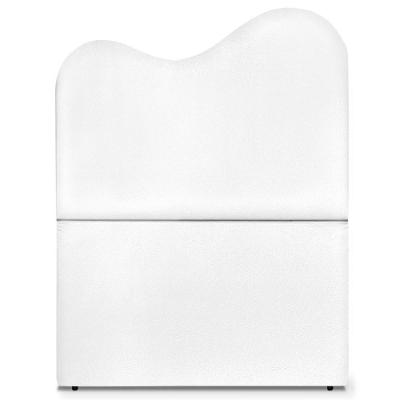 Cabeceira Solteiro Selena 100cm Fixação no Box Madeira Maciça Corino Branco Arte das Cabeceiras