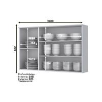 Armário de Cozinha Modulado  Americana c/ 3 Portas Branco - Henn - 3
