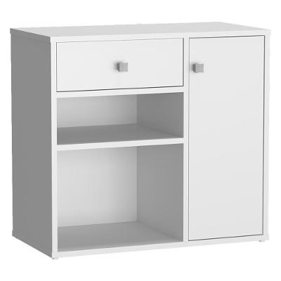 Armário Multiuso B39 1 Porta 3 Prateleiras 65cm Branco Nova Mobile