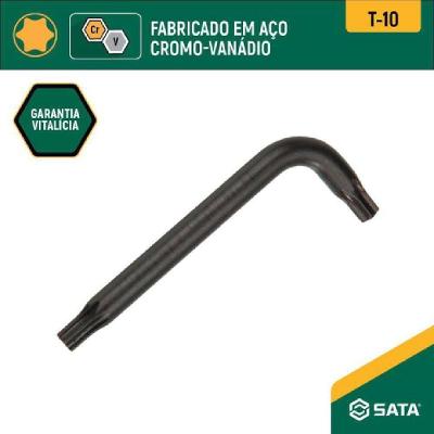 Chave Hexagonal Curta Tipo l 3-32 In ST84414L com Acabamento Oxidado Sata
