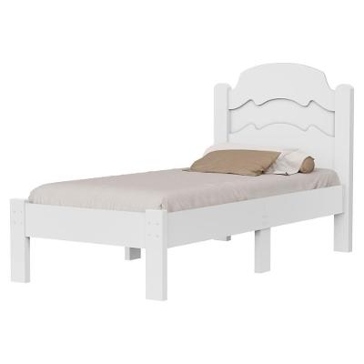 Cama de Solteiro Iris 4028 Flex em Mdf Branco Milani Movelaria