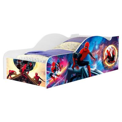 Cama Carro Solteiro Infantil 1155 Aranha Mdf Vermelho Milani Movelaria