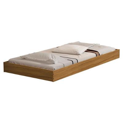 Cama Auxiliar Solteiro Mili em Mdf 189x92cm Marrom Milani Movelaria
