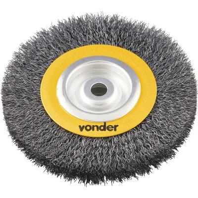 Escova Circular de Aço Ondulada 6 X 3-4 X 1-2 152,4mm para Motoesmeril Vonder