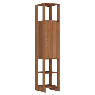Estante Multiuso EY107 Moderna 3 Prateleiras MDP Marrom Nova Mobile