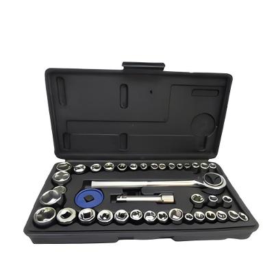 Jogo de Soquetes Sextavados 40 Peças 1-4 3-8 5415 com Estojo Organizador Resistente Titanium