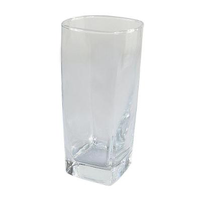 Jogo de Copos Texas Quadrado 6 Peças 320ML Vidro Transparente para Mesa Praticasa