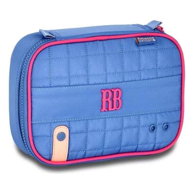 Estojo para Lápis e Canetas OEM RB26240 Crinkle com Matelassê para 36 Pens com Divisórias Azul