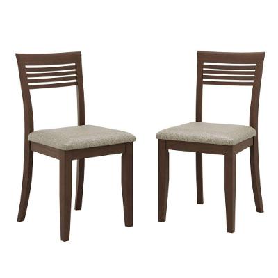 Kit 2 Cadeiras Rubi 8981 Madeira Maciça Taeda Estofada Café Milani Movelaria