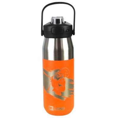 Garrafa Térmica Ahu Legendários 0,75L Inox com Tampa Copo para Atividades ao Ar Livre Laranja