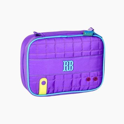 Estojo para Lápis e Canetas OEM RB26240 Crinkle com Matelassê para 36 Unidades e 2 Divisórias Roxo