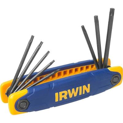 Jogo de Chaves Hexalobular Tipo Canivete IW10766 8 Peças T6 a T25 Irwin