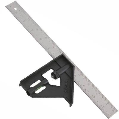 Esquadro Combinado 12 305mm 46-012 com Nível e Punho Plástico Ajustável Stanley