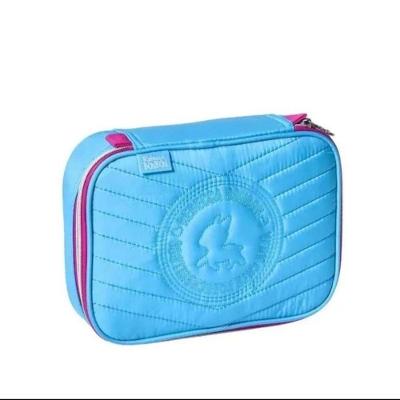 Estojo Escolar OEM Box Pens Crinkle com Lurex Rebecca Bonbon 2025 com 2 Divisórias Azul