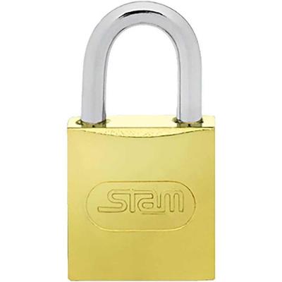 Cadeado Latonado 25mm para Portas Portões Janelas e Armários Stam Metalúrgica
