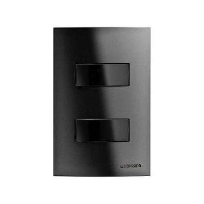 Conjunto Interruptor Simples e Paralelo Linha Brava 10A 250V 4x2 Preto Soprano