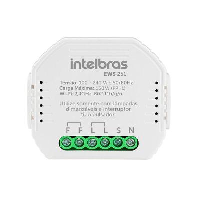 Interruptor Controlador Dimmer Wi-Fi EWS 251 4850031 para Iluminação com App Izy Intelbras