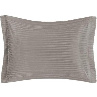 Fronha Blend Veludo Riscas Poliéster 50x70cm 1 Peça Cinza Altenburg