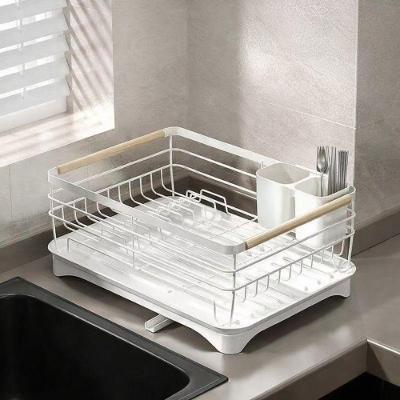 Escorredor de Louças com Porta-talheres Base Coletora Metal e Plástico Branco Top Rio Comercial