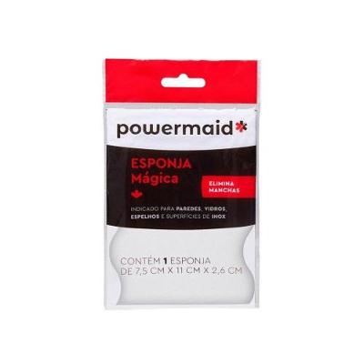 Esponja de Limpeza Mágica Melamina para Remoção de Sujeiras com Água em Diversos Ambientes Powermaid