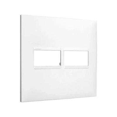 Placa 4x4 para 2 Módulos 618511BC Linha Pial Plus+ Branca Design Moderno Legrand