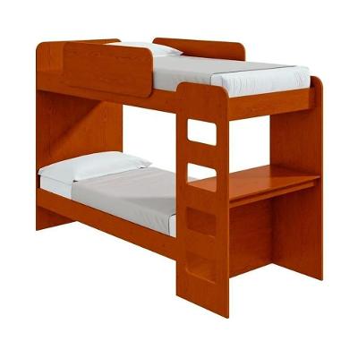 Beliche Solteiro Olga com Escrivaninha e Led MDF-MDP Bege Móveis Lopas