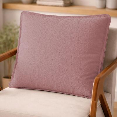 Almofada Decorativa Shine Cheia com Zíper Tecido Bouclé Branco para Sofá e Cama Clique & Decore